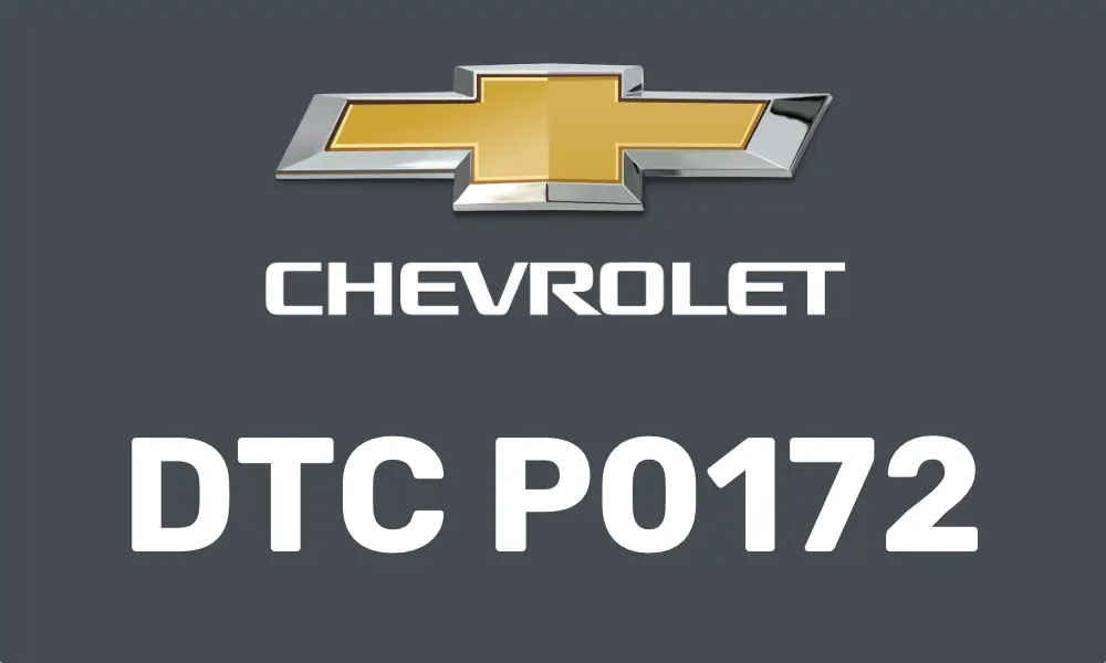 DTC P0172 Chevrolet