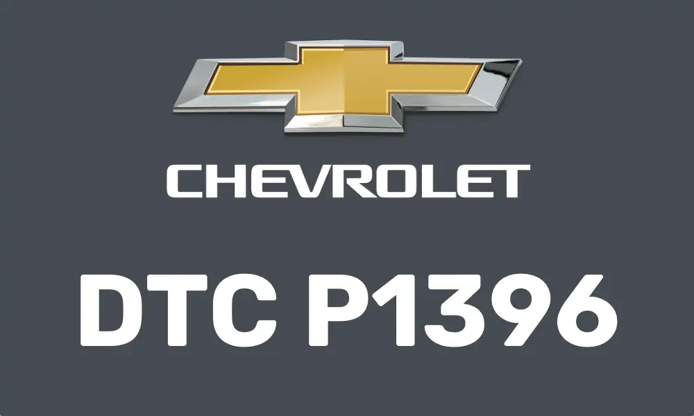 DTC P1396 Chevrolet